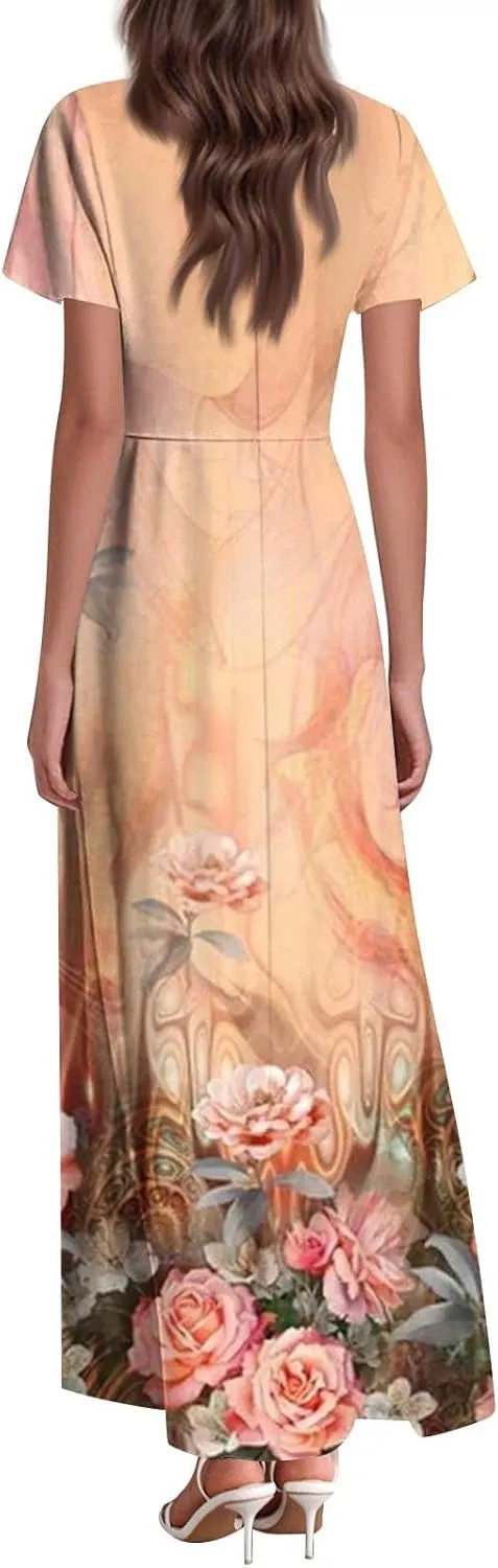 Easter Dress for Women 2025 Summer Beach Fashion Elegant Flower Modest Frocks Casual Cruise Outfits
