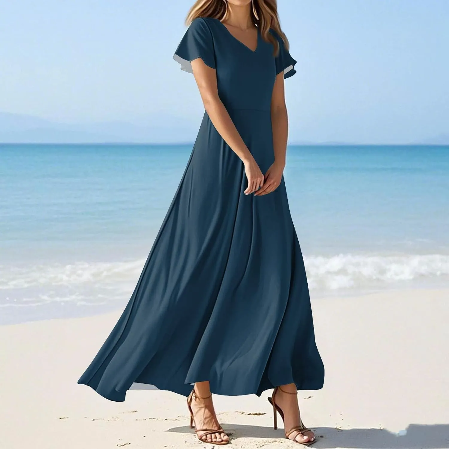Easter Dress for Women 2025 Summer Beach Fashion Elegant Flower Modest Frocks Casual Cruise Outfits