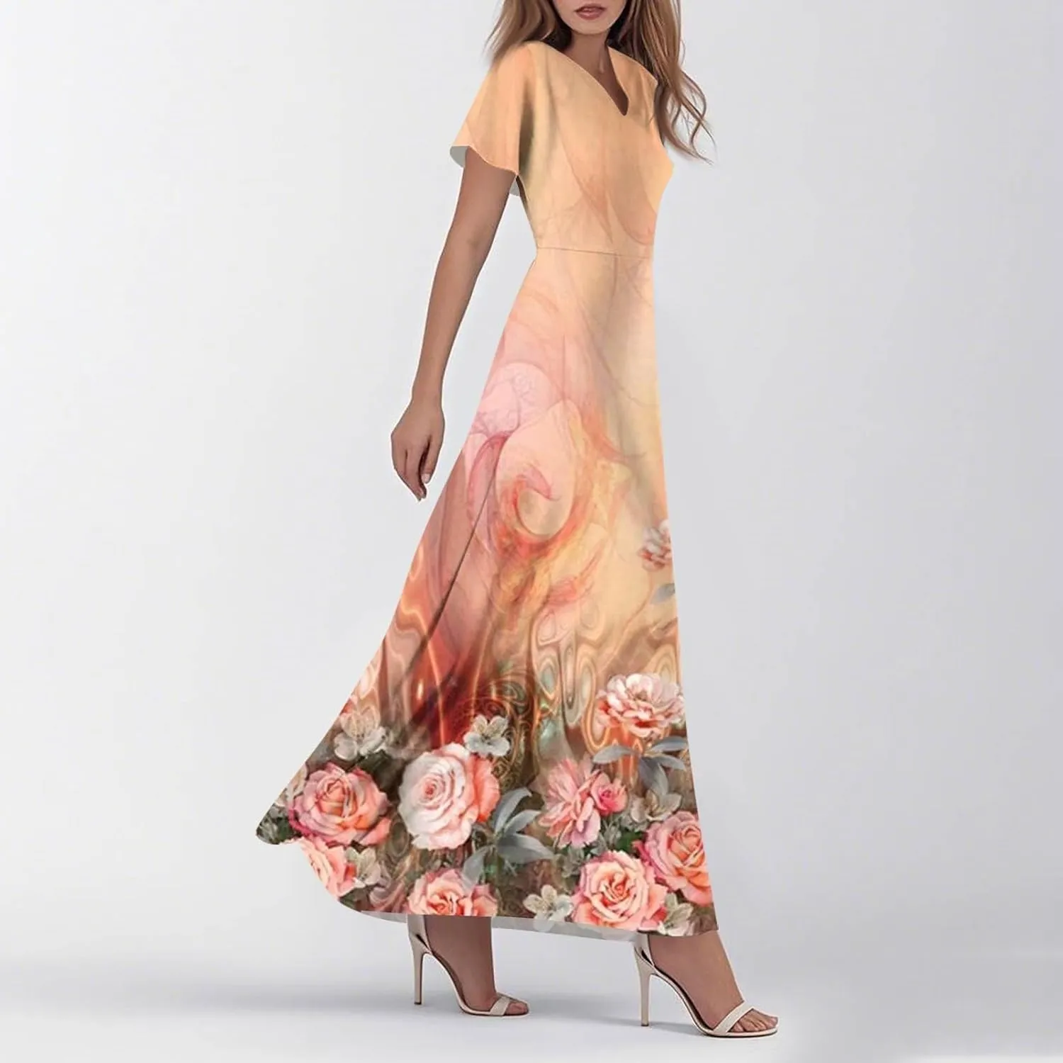 Easter Dress for Women 2025 Summer Beach Fashion Elegant Flower Modest Frocks Casual Cruise Outfits
