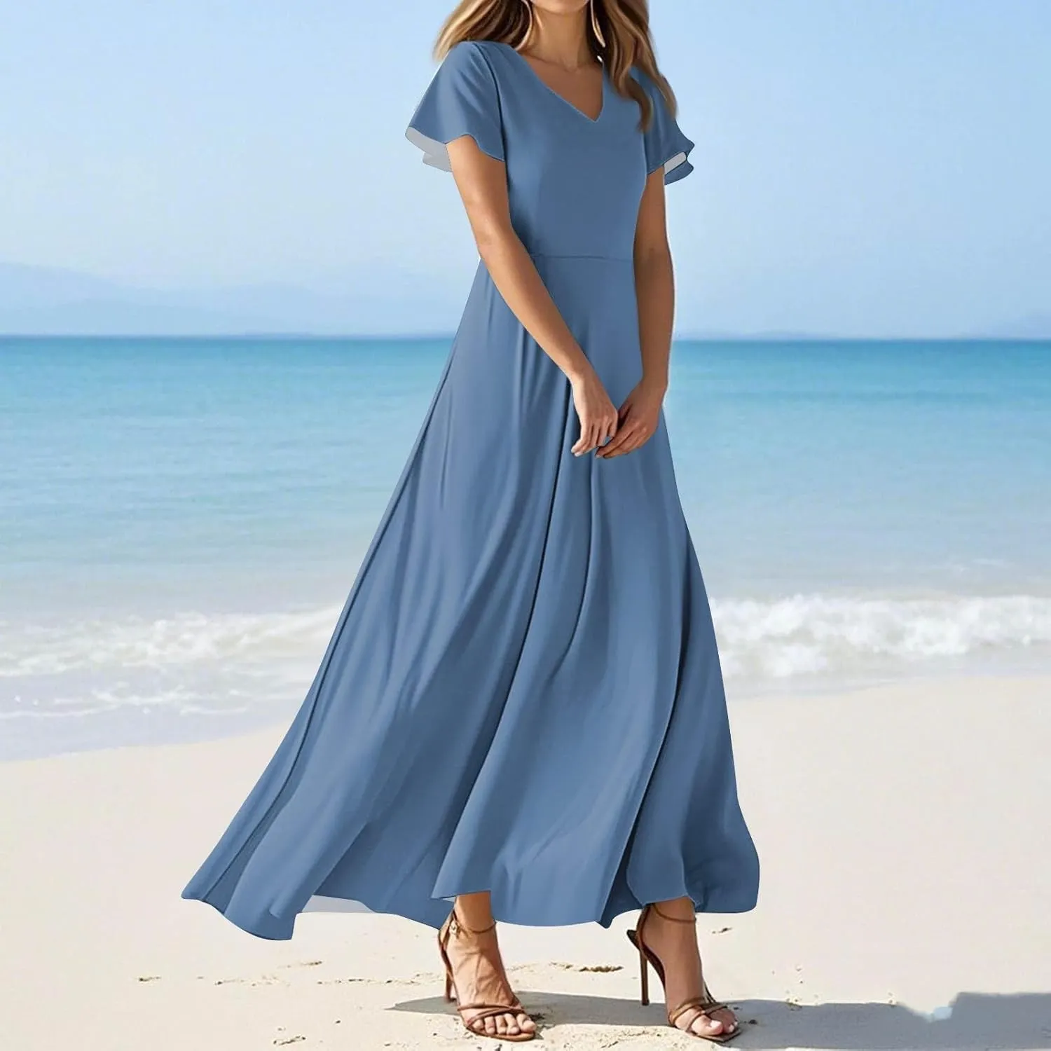 Easter Dress for Women 2025 Summer Beach Fashion Elegant Flower Modest Frocks Casual Cruise Outfits