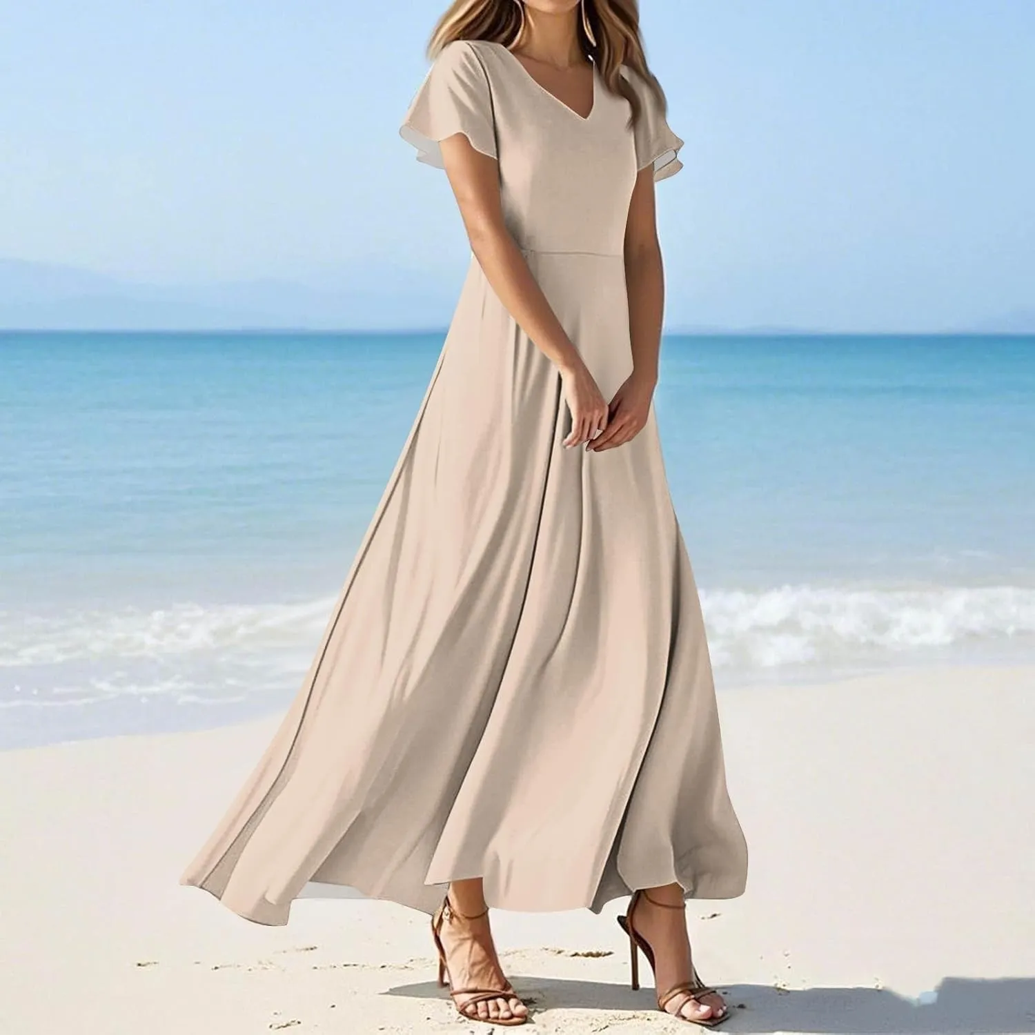 Easter Dress for Women 2025 Summer Beach Fashion Elegant Flower Modest Frocks Casual Cruise Outfits