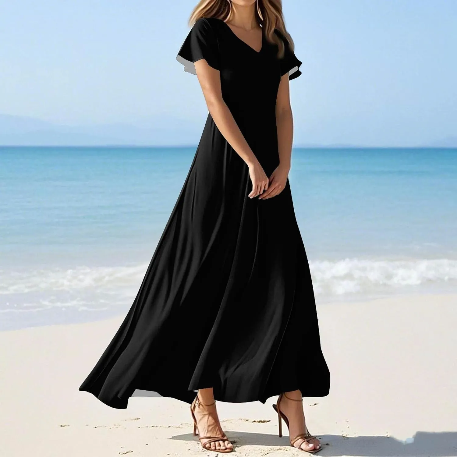 Easter Dress for Women 2025 Summer Beach Fashion Elegant Flower Modest Frocks Casual Cruise Outfits