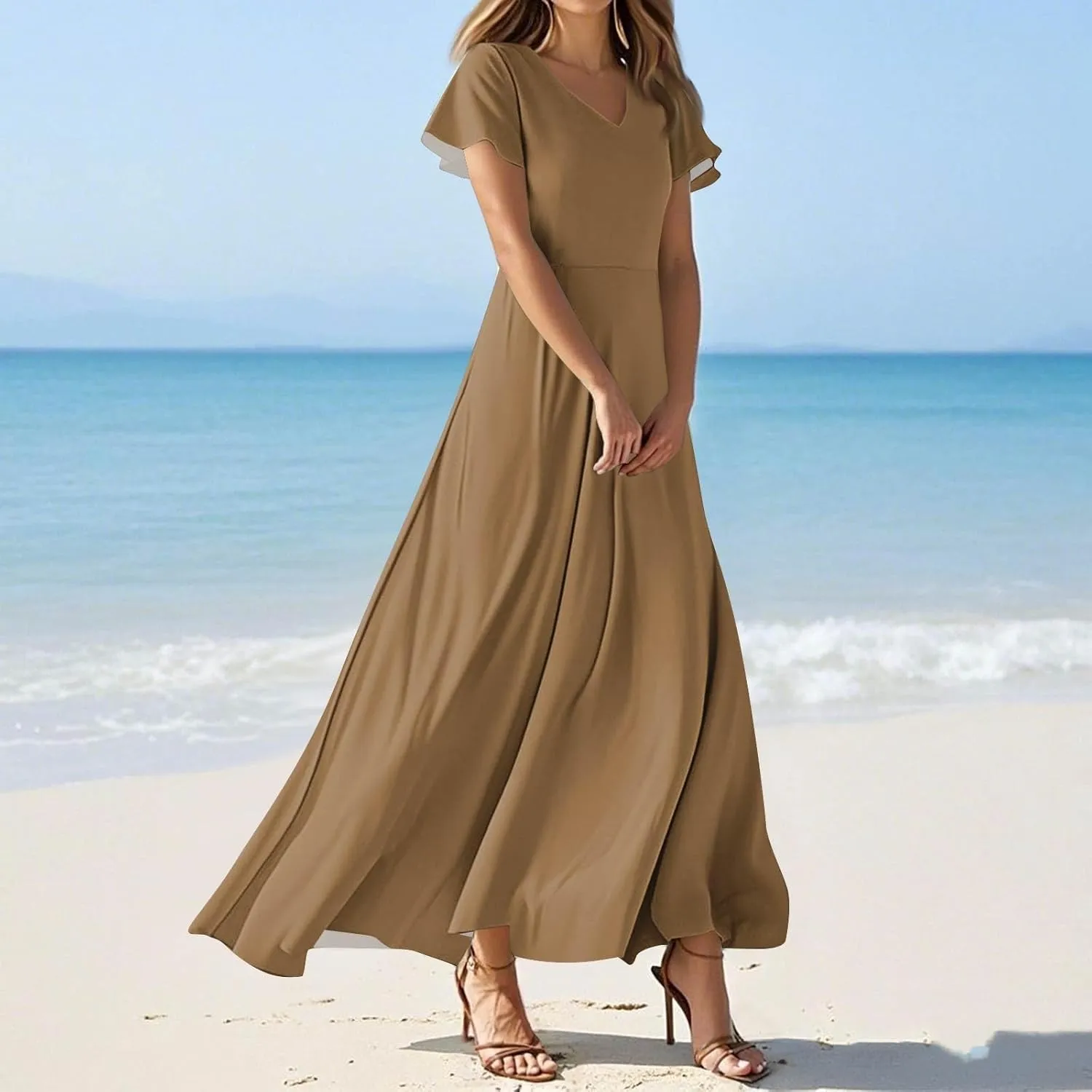 Easter Dress for Women 2025 Summer Beach Fashion Elegant Flower Modest Frocks Casual Cruise Outfits