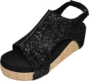 Eduavar Womens Wedge Sandals, Orthopedic Sandals for Women Sandals Open Toe Wedge Platform Sandal with Back Strap