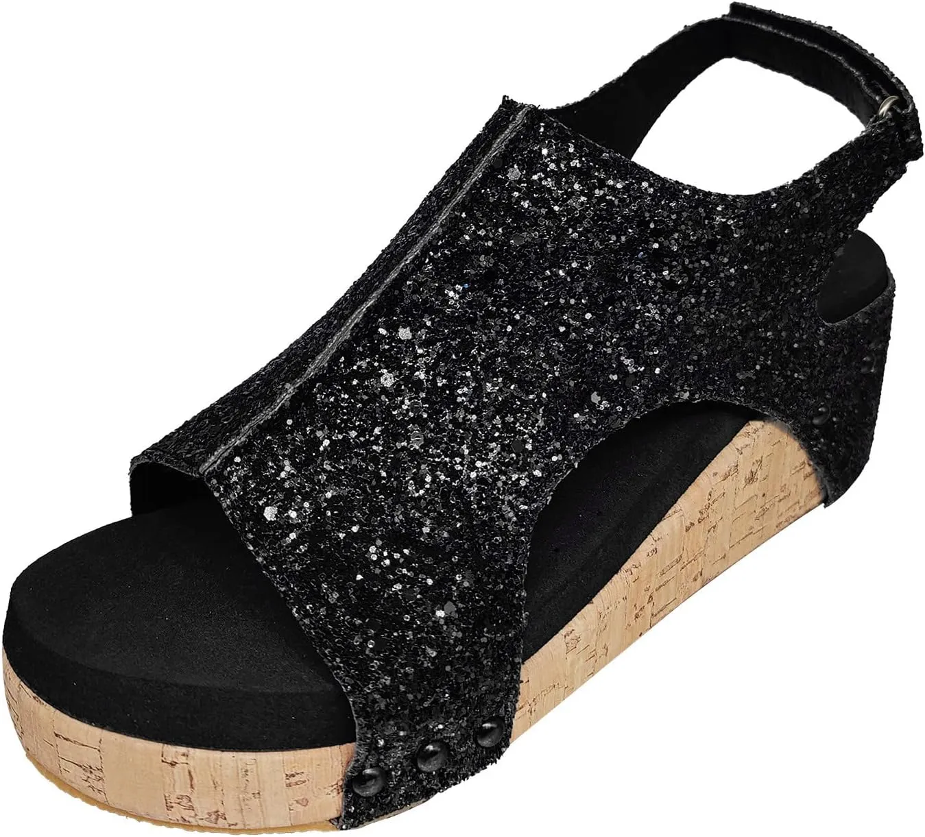 Eduavar Womens Wedge Sandals, Orthopedic Sandals for Women Sandals Open Toe Wedge Platform Sandal with Back Strap