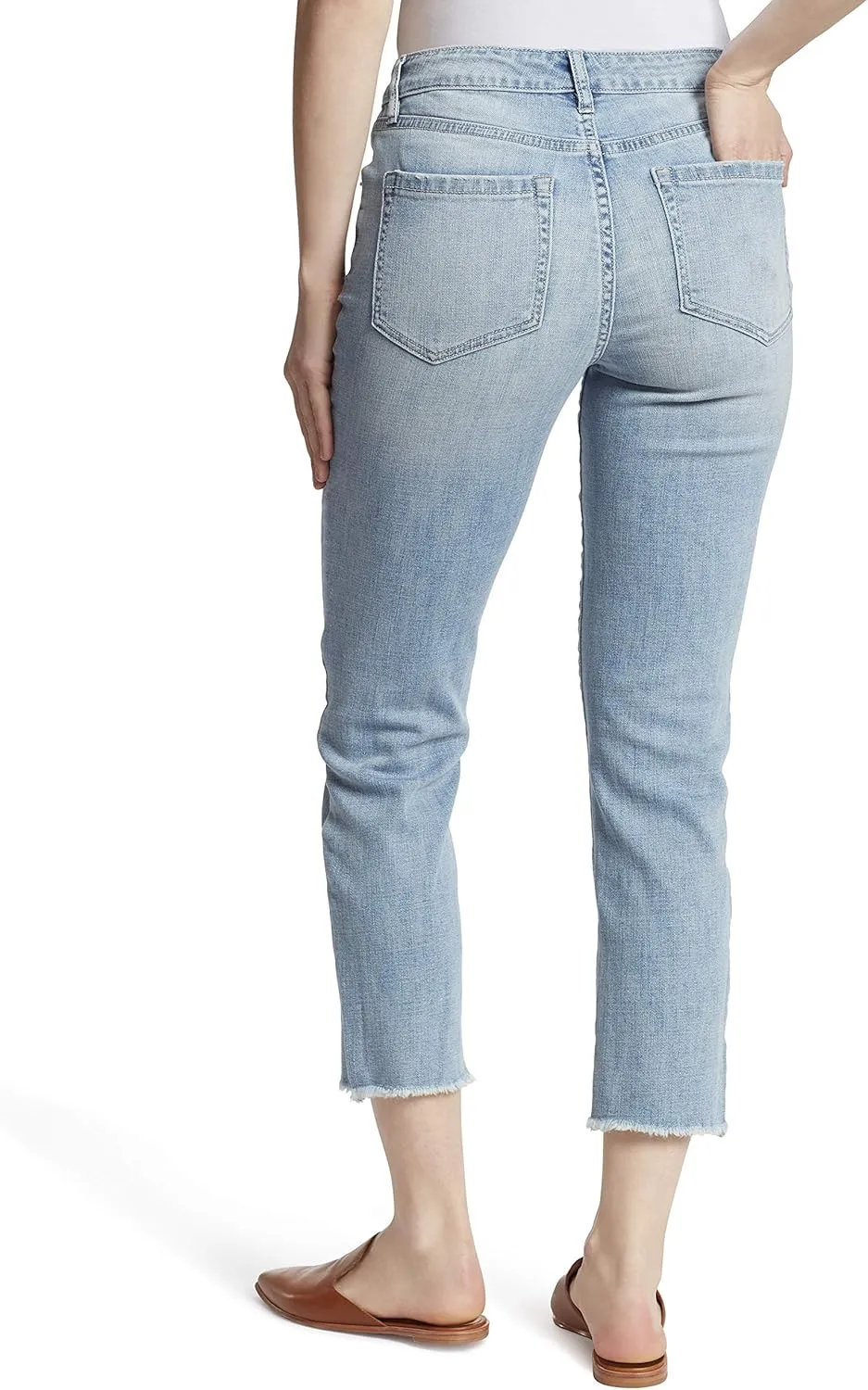 Ella Moss Women's High Rise Slim Straight Crop Jean