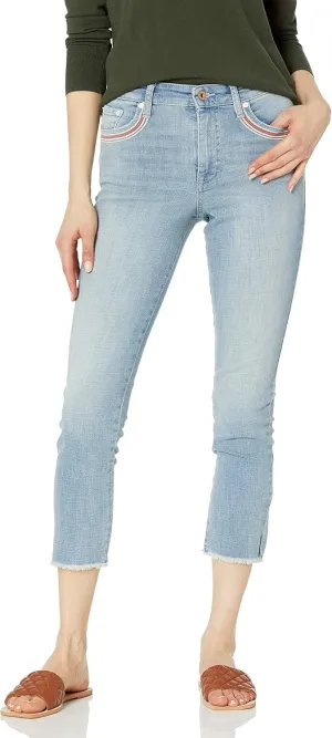 Ella Moss Women's High Rise Slim Straight Crop Jean
