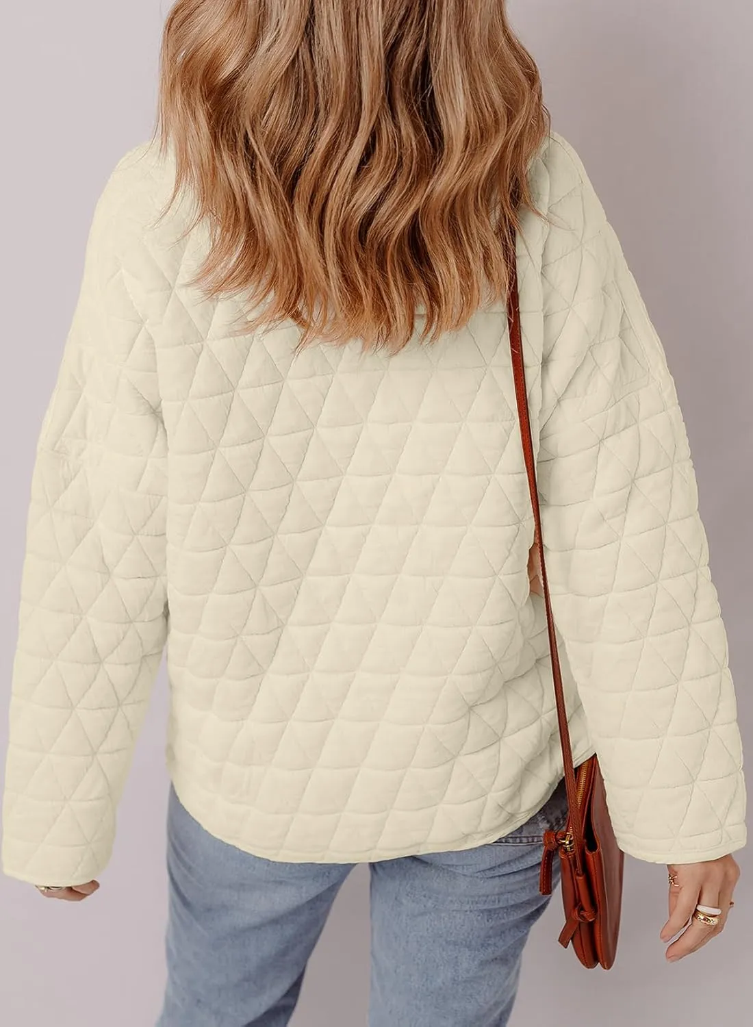 EVALESS Women's Lightweight Diamond Quilted Jacket Casual Winter Open Front Button Down Puffer Coat Outwear Cardigan