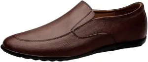 Fashion Men's Shoes Faux Leather Vintage Casual Round Toe Non Slip Anti-Slip Office Slip-on