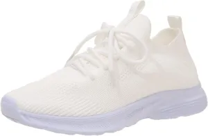 Fashion Spring and Summer Women Sports Shoes Flat Bottom Lightweight Flying Woven Mesh Cushioning Running Slip Women