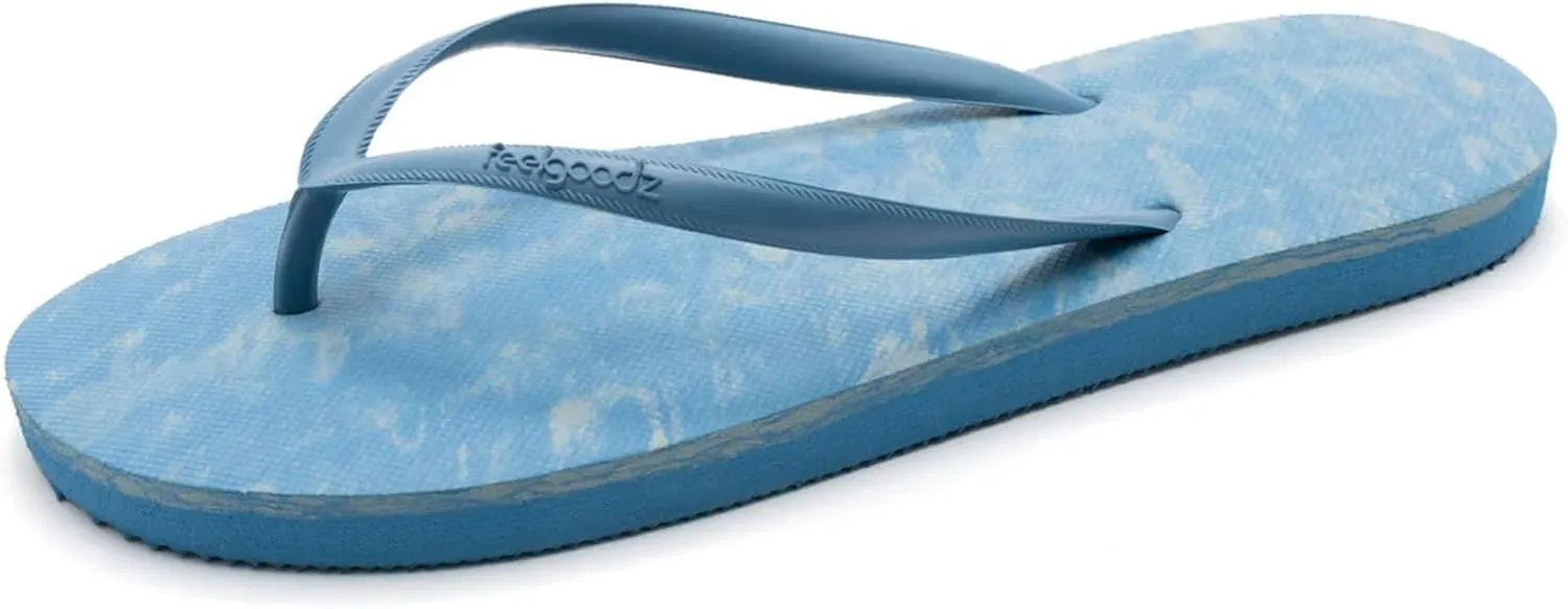 Feelgoodz Women's Slimz Core Natural Rubber Remix Flip Flops