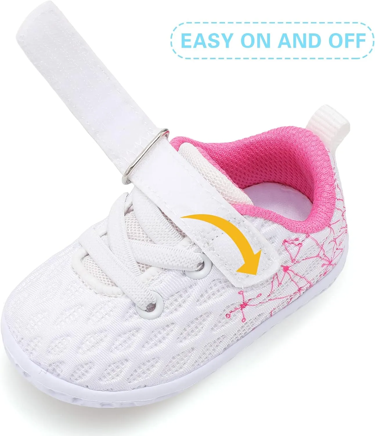 FEETCITY Baby Sneakers Boys Girls Infant Shoes First Walking Shoes Newborn Crib Shoes Toddler Slip On Shoes