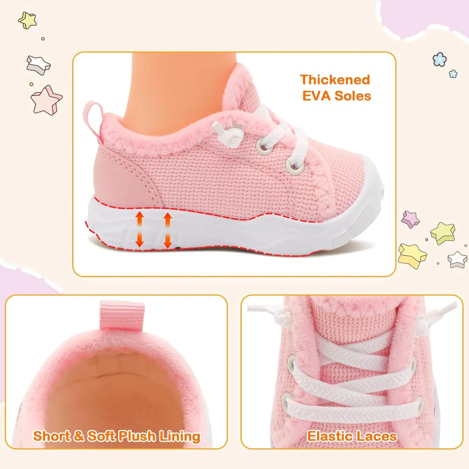 FEETCITY Wide Boys & Girls Winter Shoes - Barefoot & Walking Shoes, Slip On, Tennis Design