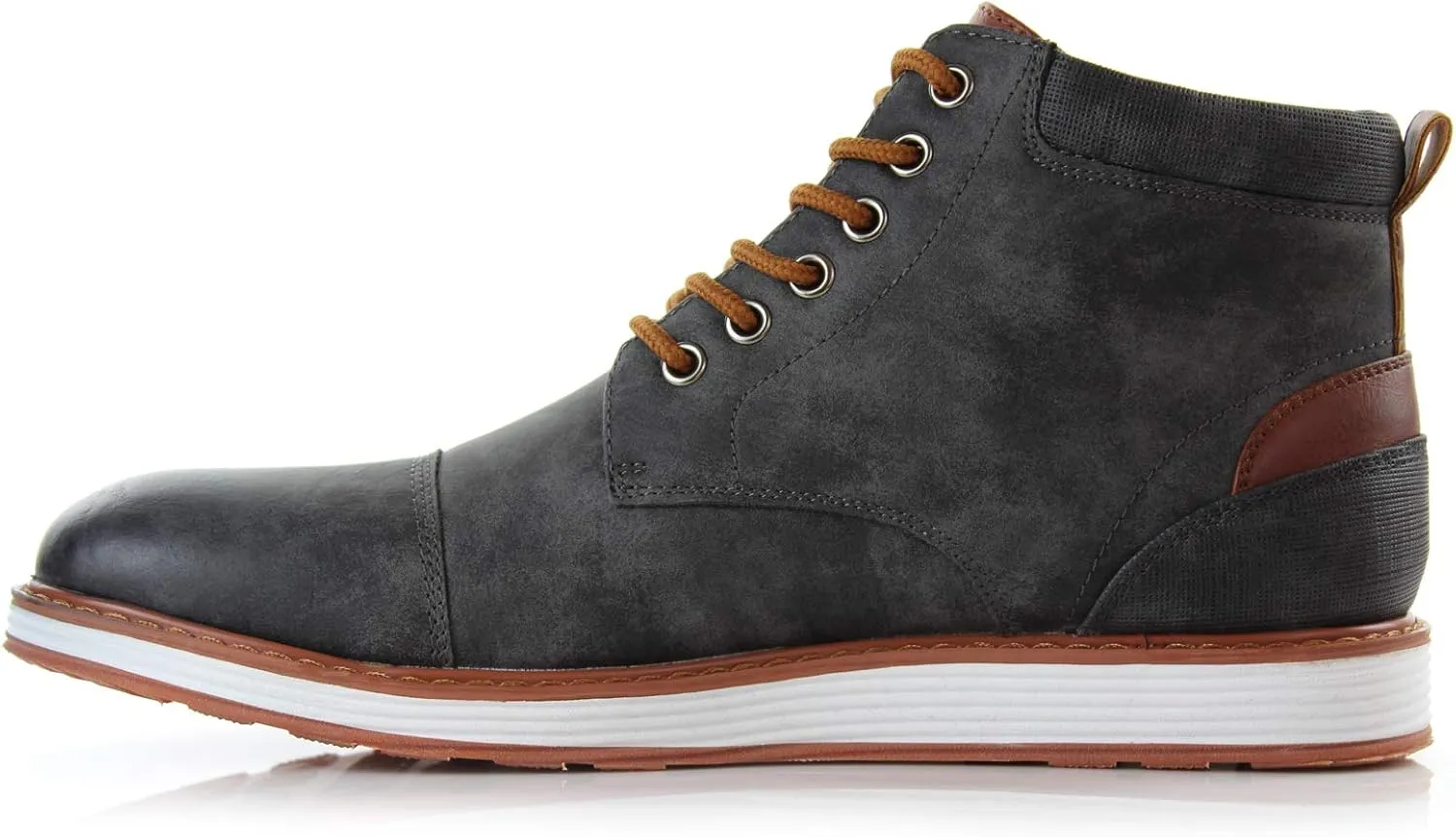 Ferro Aldo Birt MFA506027 Mens Memory Foam Casual Mid-Top Sneaker Desert Vegan Leather Chukka Boots