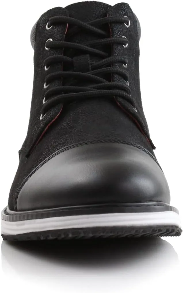 Ferro Aldo Birt MFA506027 Mens Memory Foam Casual Mid-Top Sneaker Desert Vegan Leather Chukka Boots