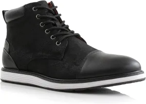 Ferro Aldo Birt MFA506027 Mens Memory Foam Casual Mid-Top Sneaker Desert Vegan Leather Chukka Boots