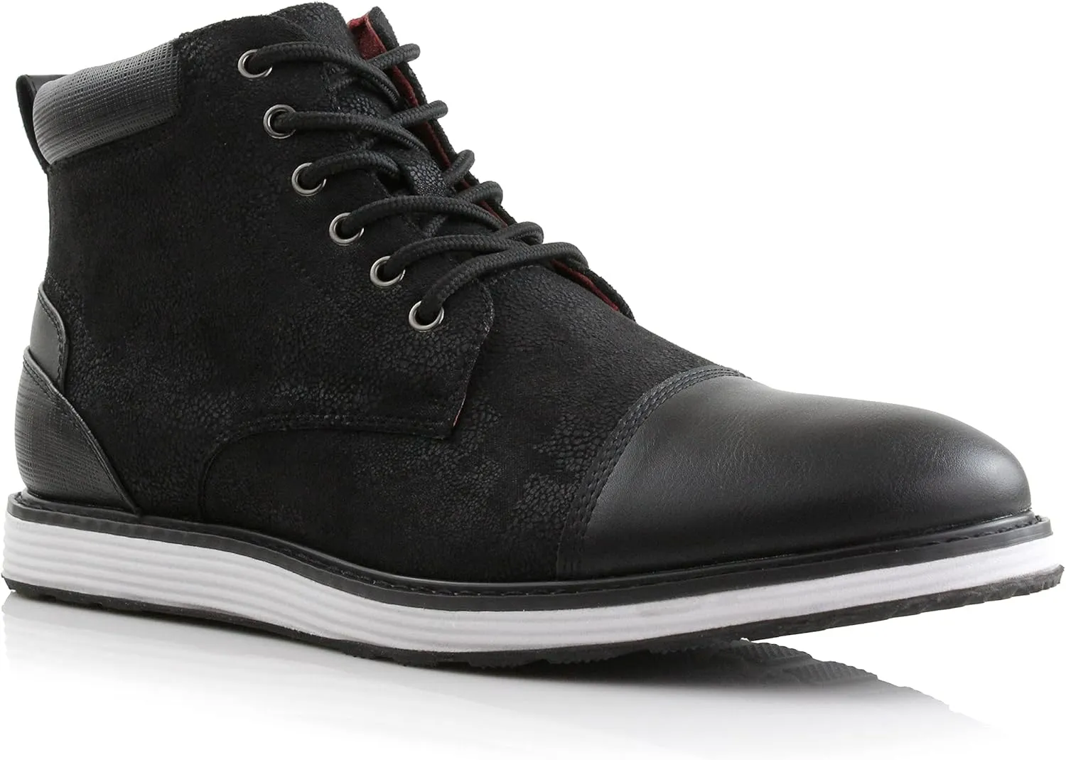 Ferro Aldo Birt MFA506027 Mens Memory Foam Casual Mid-Top Sneaker Desert Vegan Leather Chukka Boots