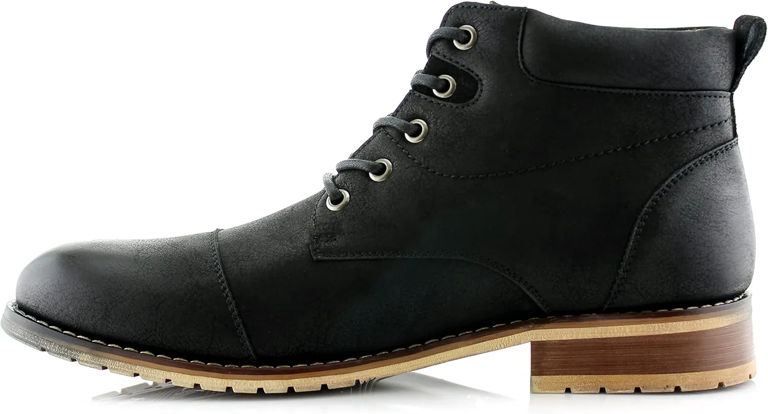 Ferro Aldo Blaine MFA806035 Mens Casual Brogue Mid-Top Lace-Up and Zipper Boots…