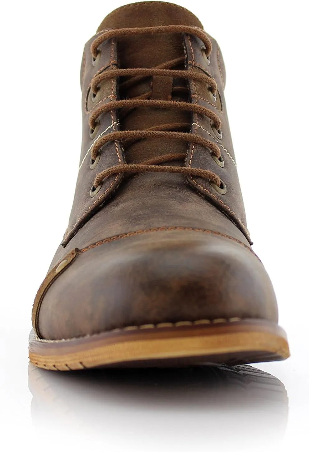 Ferro Aldo Blaine MFA806035 Mens Casual Brogue Mid-Top Lace-Up and Zipper Boots…
