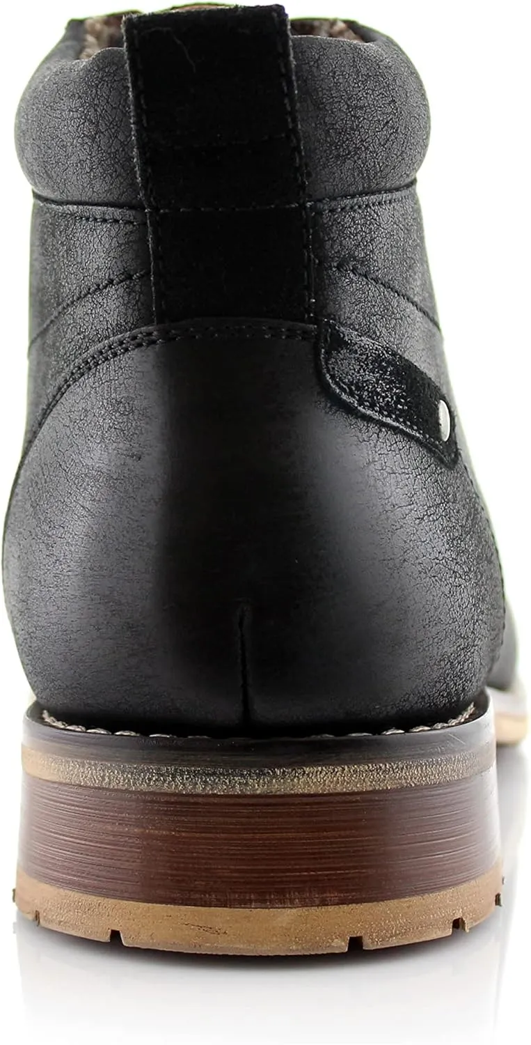 Ferro Aldo Blaine MFA806035 Mens Casual Brogue Mid-Top Lace-Up and Zipper Boots…