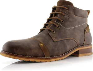 Ferro Aldo Blaine MFA806035 Mens Casual Brogue Mid-Top Lace-Up and Zipper Boots…