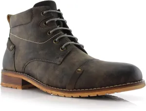 Ferro Aldo Blaine MFA806035 Mens Casual Brogue Mid-Top Lace-Up and Zipper Boots…