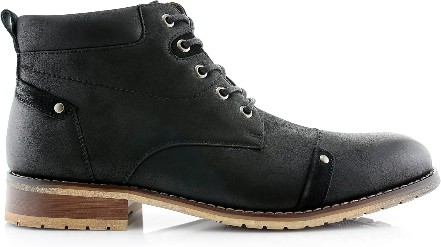 Ferro Aldo Blaine MFA806035 Mens Casual Brogue Mid-Top Lace-Up and Zipper Boots…