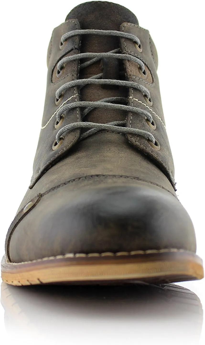 Ferro Aldo Blaine MFA806035 Mens Casual Brogue Mid-Top Lace-Up and Zipper Boots…