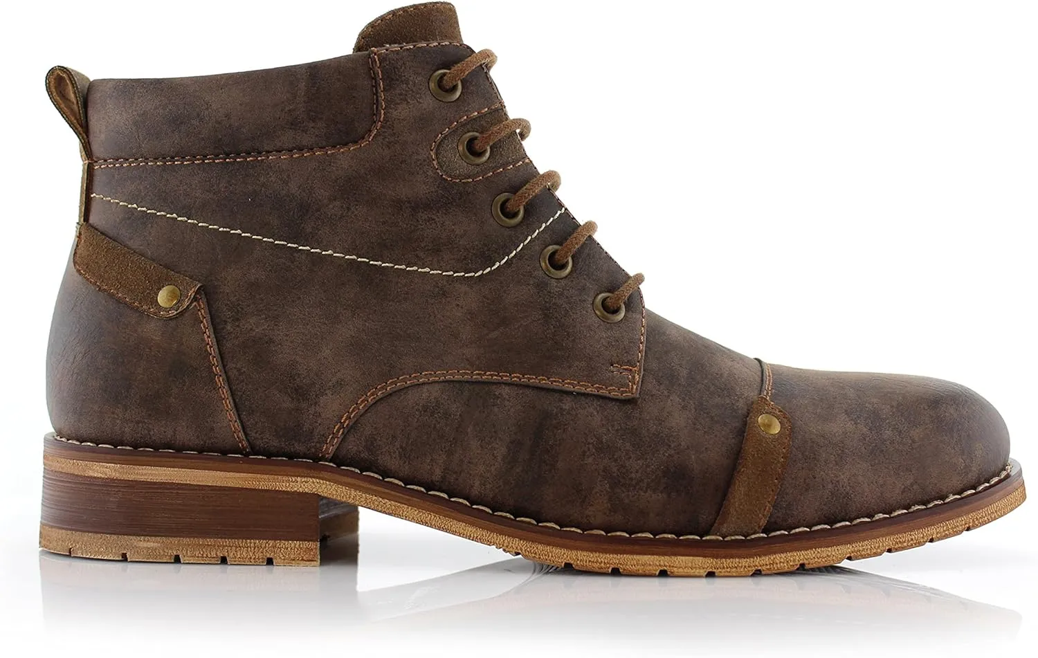 Ferro Aldo Blaine MFA806035 Mens Casual Brogue Mid-Top Lace-Up and Zipper Boots…