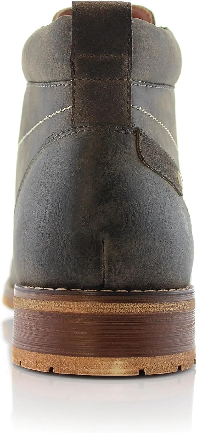 Ferro Aldo Blaine MFA806035 Mens Casual Brogue Mid-Top Lace-Up and Zipper Boots…