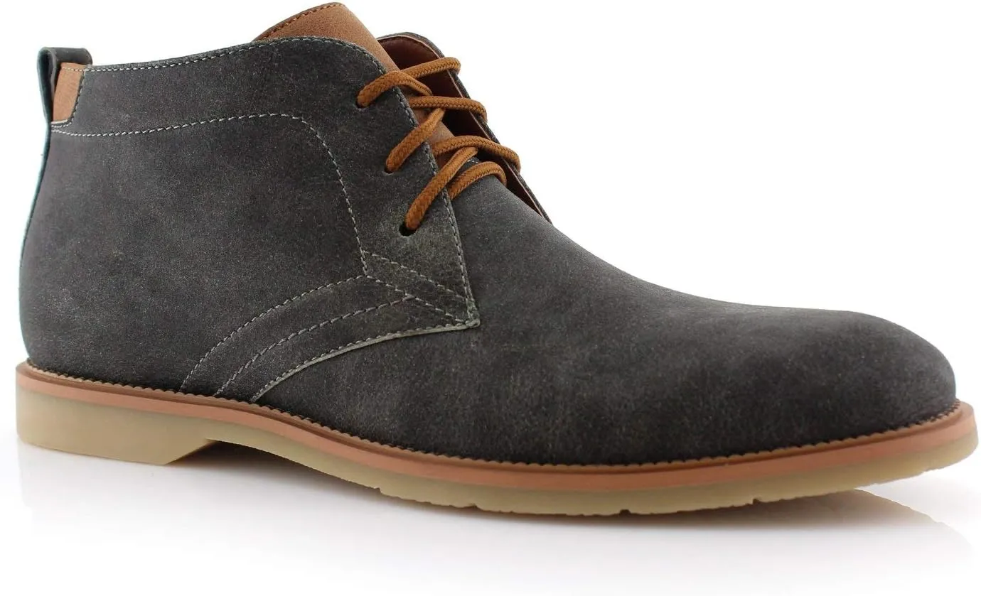 Ferro Aldo Mens Casual Mid-Top Desert Chukka Ankle Boots
