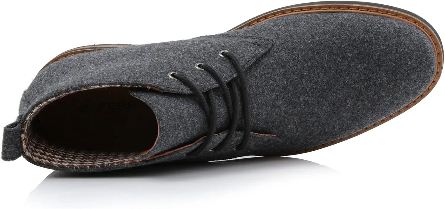 Ferro Aldo Mens Casual Mid-Top Desert Chukka Ankle Boots