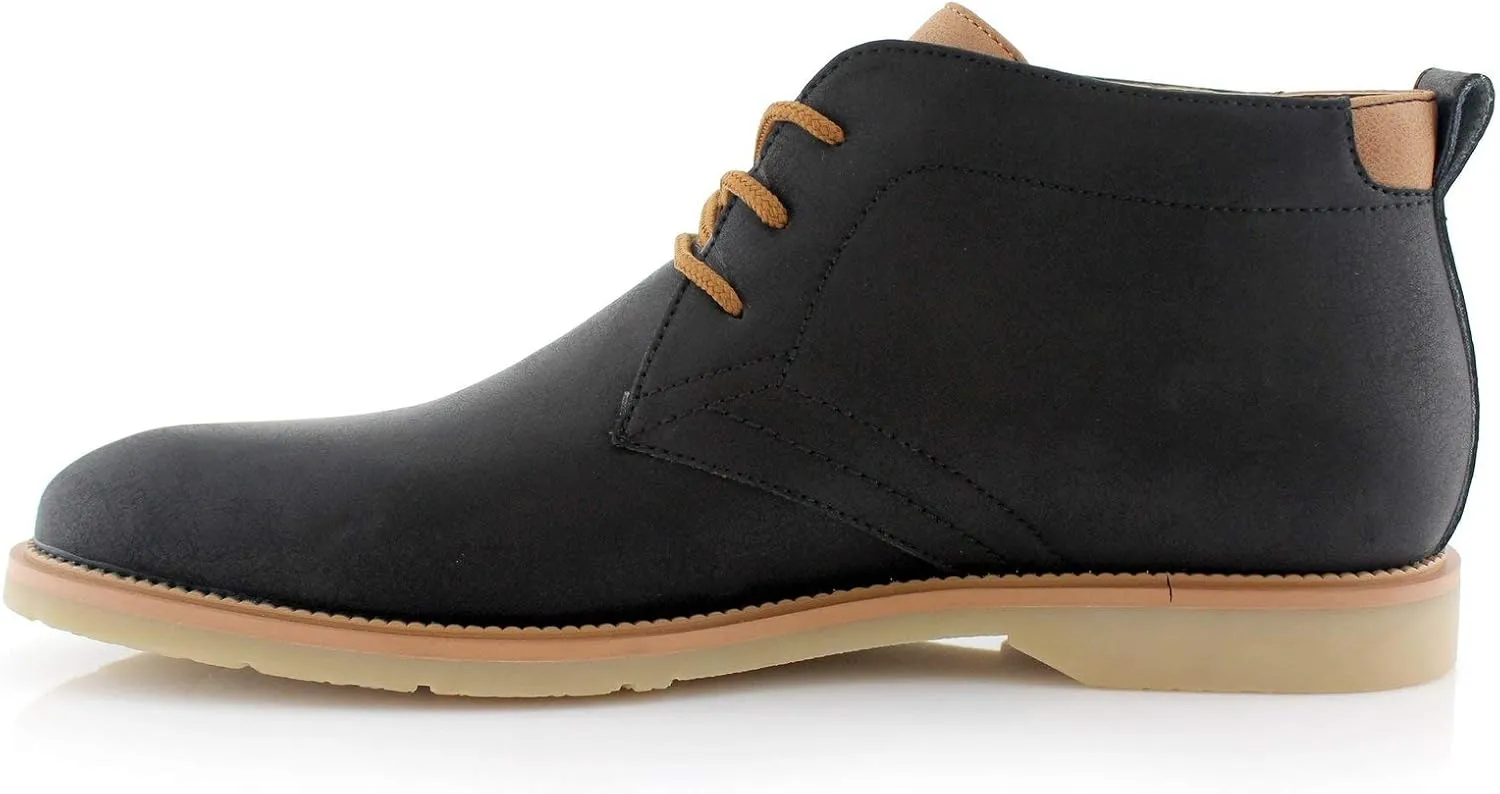 Ferro Aldo Mens Casual Mid-Top Desert Chukka Ankle Boots