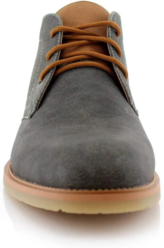 Ferro Aldo Mens Casual Mid-Top Desert Chukka Ankle Boots