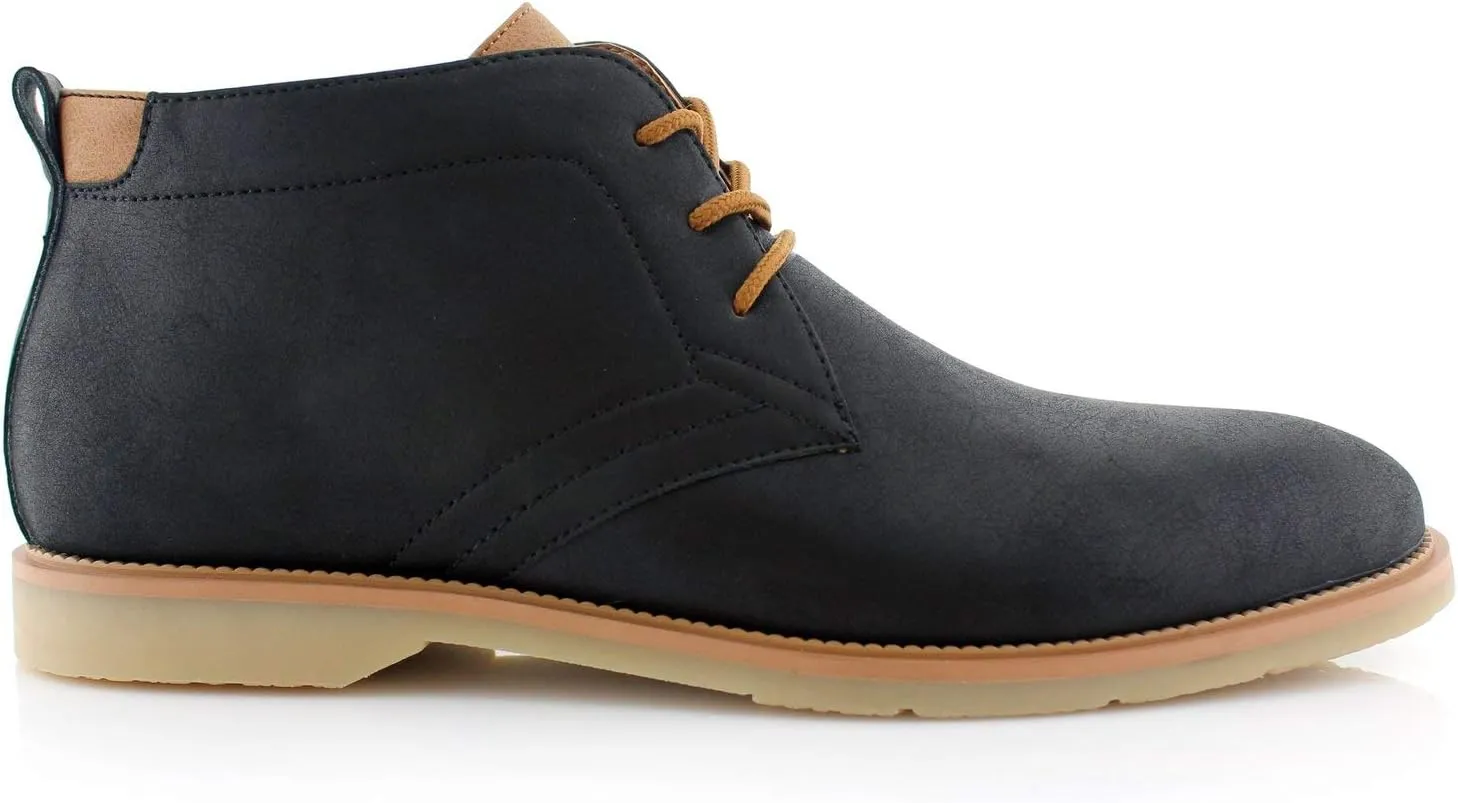 Ferro Aldo Mens Casual Mid-Top Desert Chukka Ankle Boots