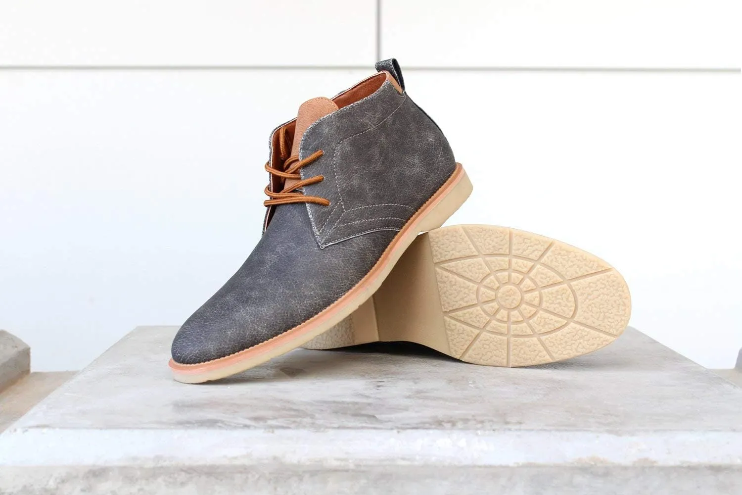 Ferro Aldo Mens Casual Mid-Top Desert Chukka Ankle Boots