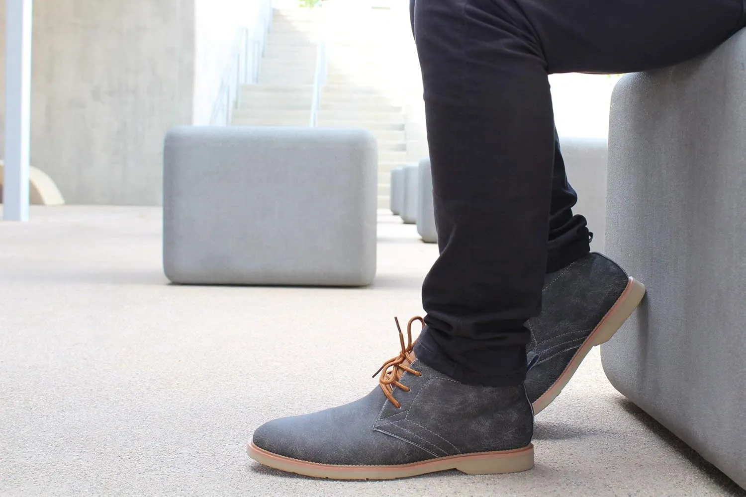 Ferro Aldo Mens Casual Mid-Top Desert Chukka Ankle Boots