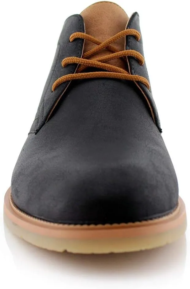 Ferro Aldo Mens Casual Mid-Top Desert Chukka Ankle Boots