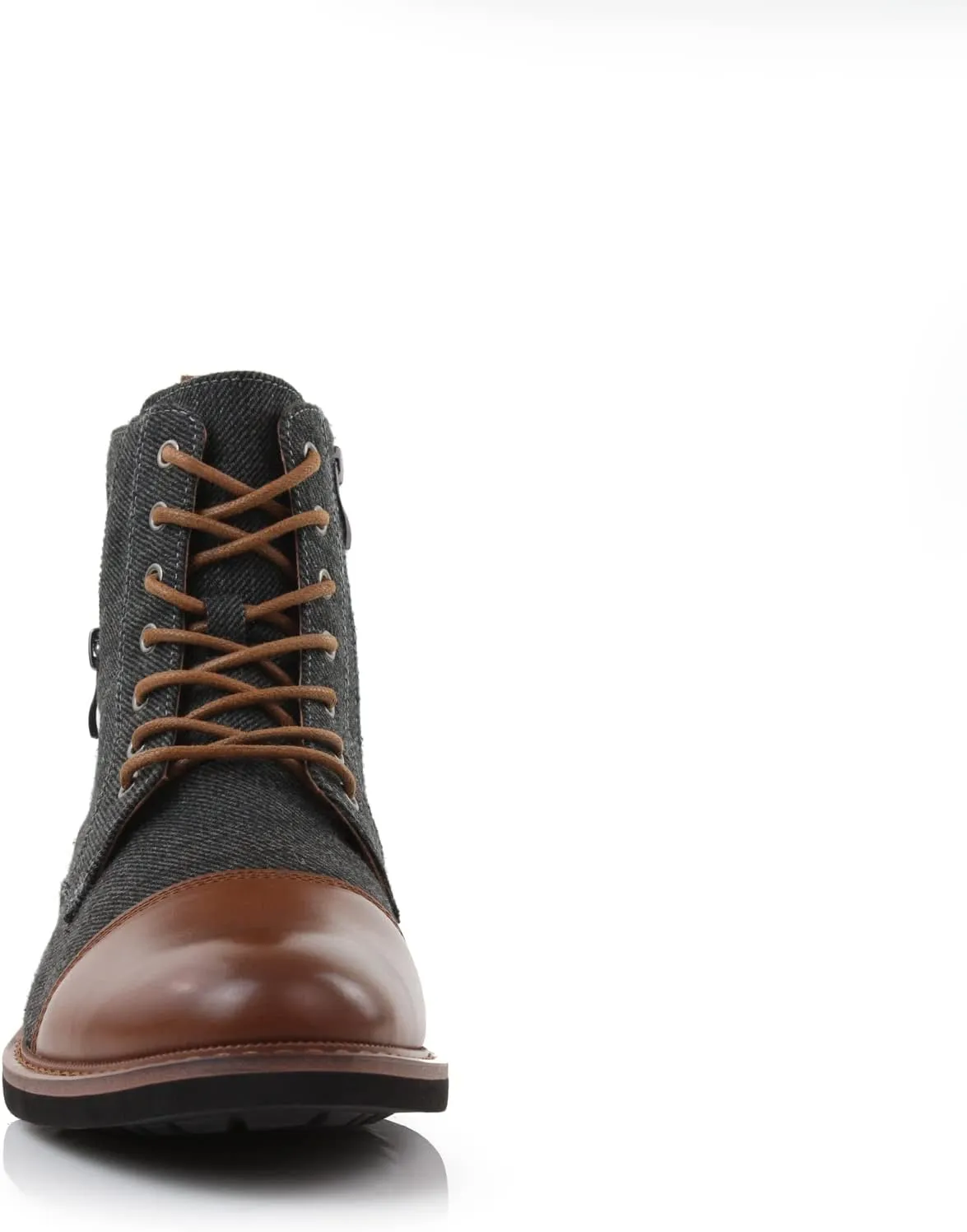 Ferro Aldo Reid MFA808561B Mens Casual Cap Toe Boot Motorcycle Zipper Boots Men
