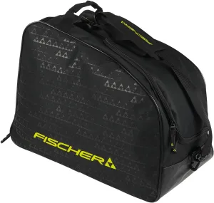 Fischer Unisex Alpine ECO Compact Durable Lightweight Winter Snow Sports Gear Accessories Snowboard/Ski Boots Helmet Bag with Adjustable Padded Shoulder Strap & Handle, Black/Yellow, 55x33x25cm