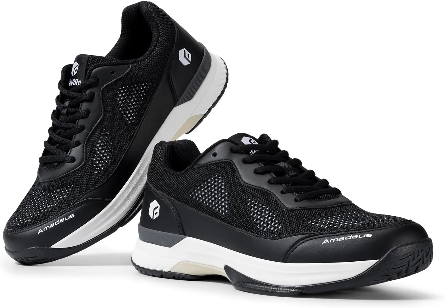 FitVille Wide Pickleball Shoes for Men Tennis Shoes Sneakers for All Court Racquetball Athletic Shoes for Racquet Sport | Arch Support & Wide Toe Box