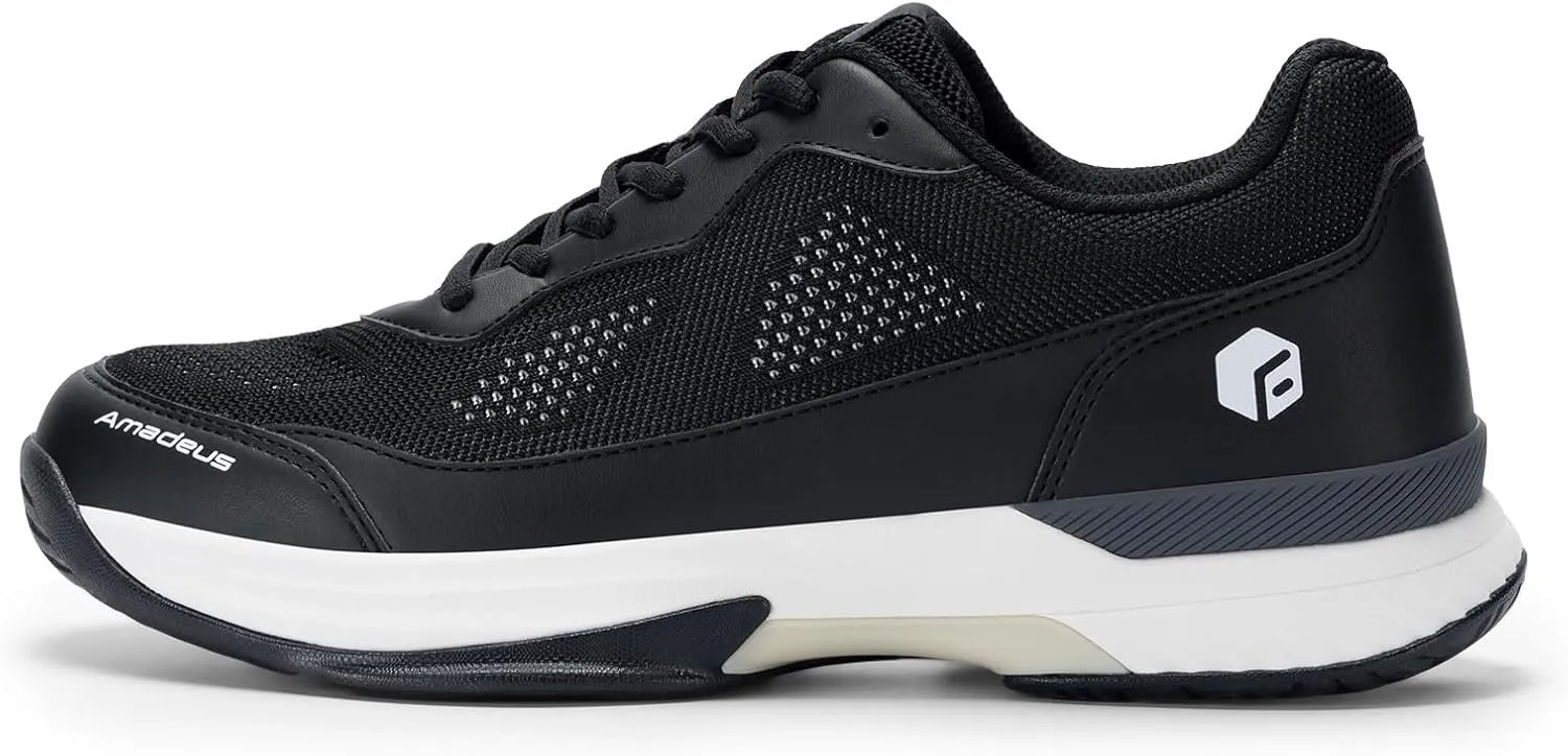FitVille Wide Pickleball Shoes for Men Tennis Shoes Sneakers for All Court Racquetball Athletic Shoes for Racquet Sport | Arch Support & Wide Toe Box