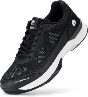 FitVille Wide Pickleball Shoes for Men Tennis Shoes Sneakers for All Court Racquetball Athletic Shoes for Racquet Sport | Arch Support & Wide Toe Box