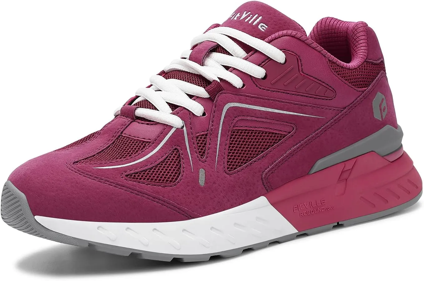 FitVille Women's Extra Wide Walking Shoes Wide Width Sneakers for Flat Foot Plantar Fasciitis Heel Pain Relief - Rebound Core
