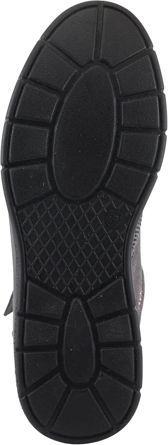 Flexus Women's WYCLEF Platform Sneakers with Metallic Camouflage Print, Zipper Closure, and Comfortable Fit