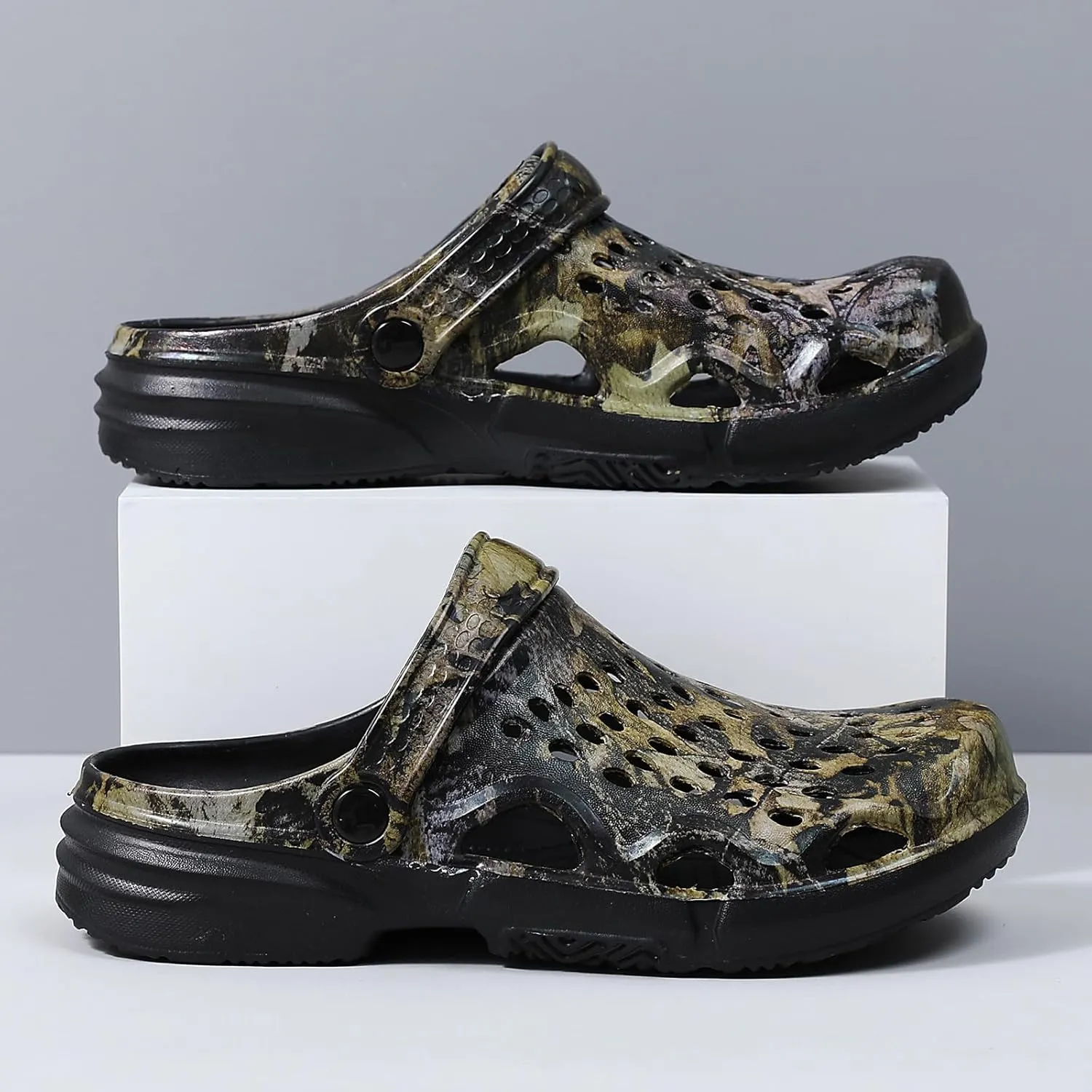 FLIOZY Men's Garden Clogs Shoes Non Slip Shower Slippers Summer Outdoor Beach Sandals