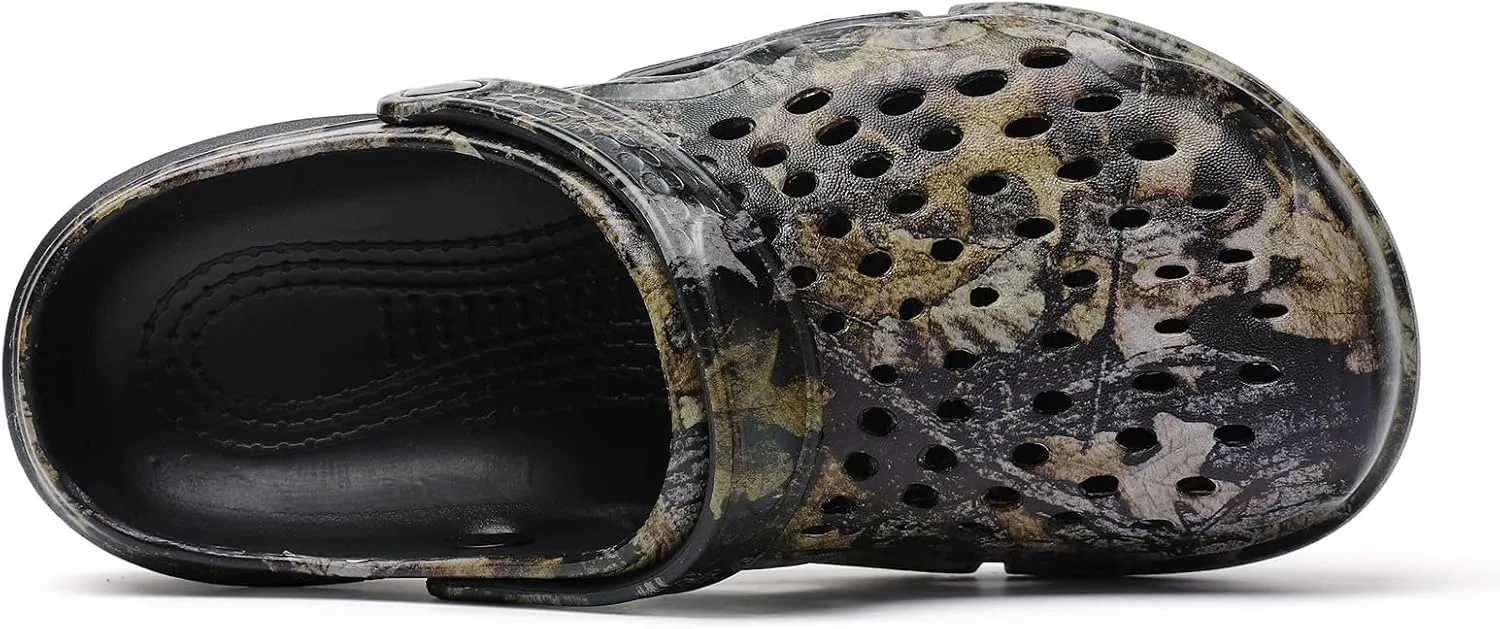 FLIOZY Men's Garden Clogs Shoes Non Slip Shower Slippers Summer Outdoor Beach Sandals