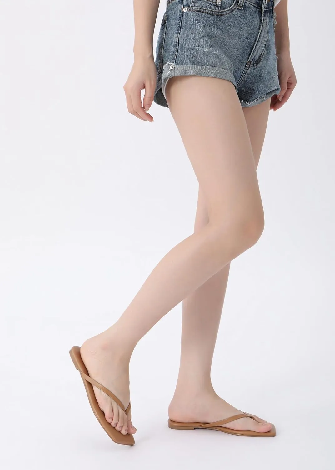 Flip Flops for Women Comfortable Square Toe Casual Beach Sandals Summer Outdoor and Everyday Wear