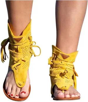 Flip Flops Sandals Fringes Thong Flats Shoes For Women Suede Tassels Womens Retro Casual Tassel Sandals