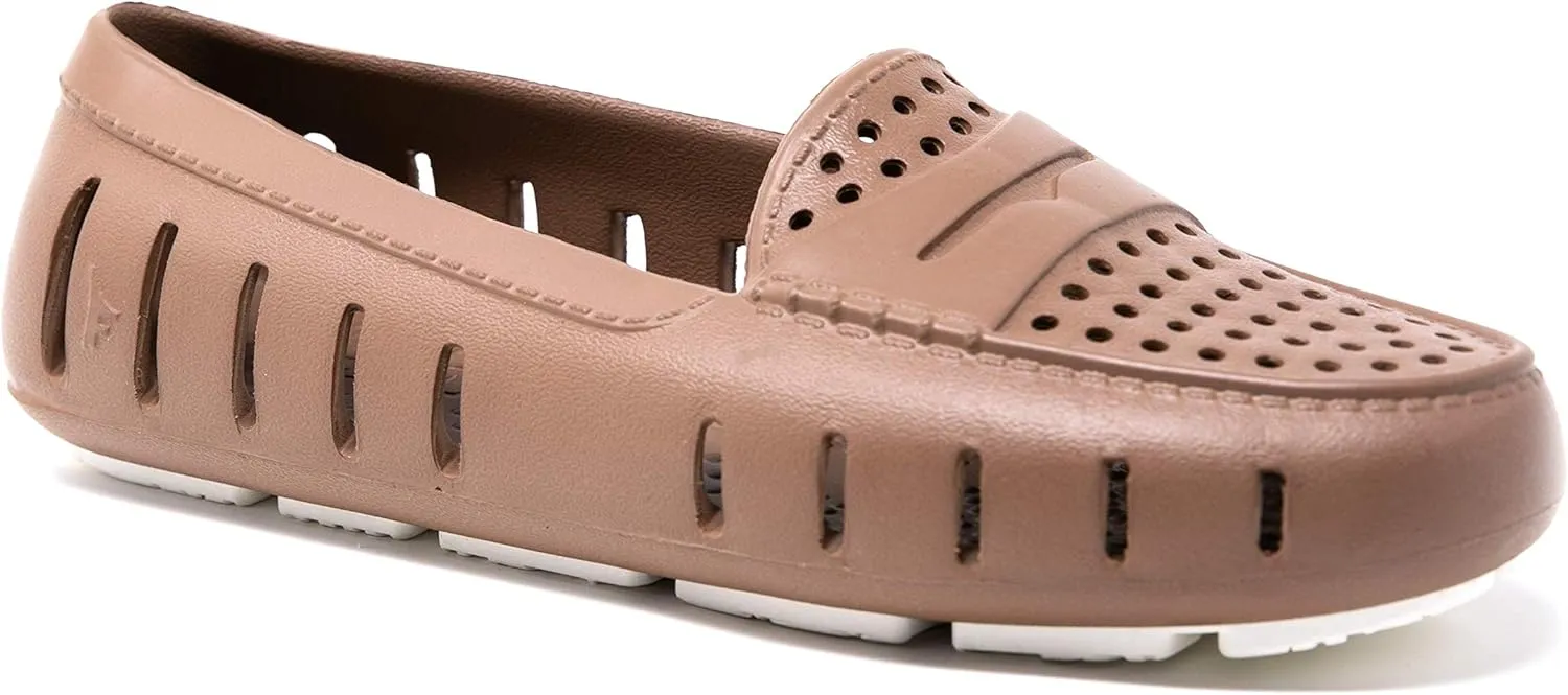 Floafers Posh Driver Women's Loafers, Floats on Water,Driftwood Brown Coconut, 6